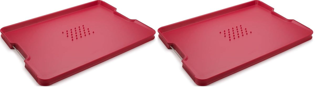 Joseph Joseph Cut&Carve Plus - Non-Slip, Multi-Function, Double-Sided Cutting Board for Food Preparation and Carving- Dishwasher Safe, Extra Large, Black
