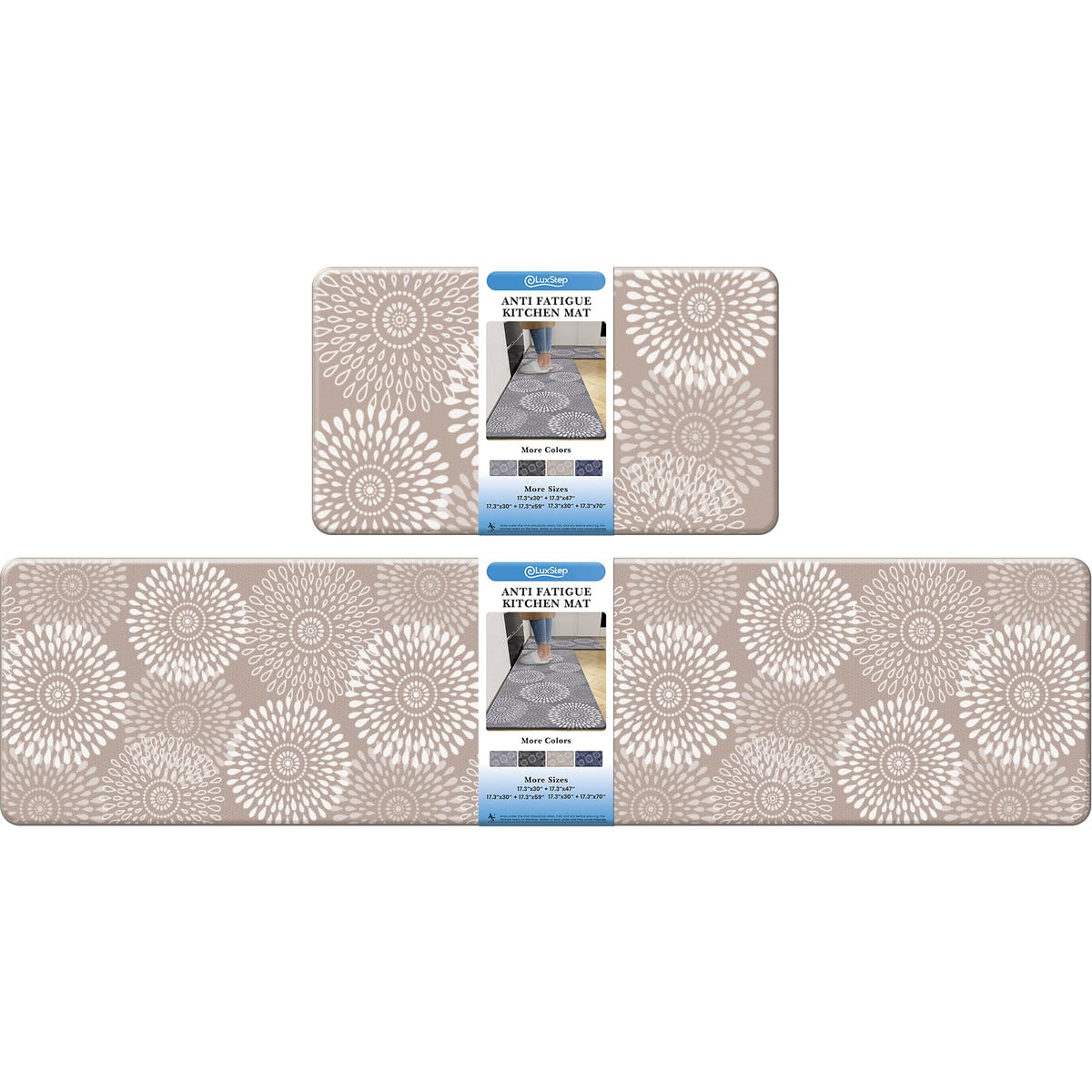 LuxStep Kitchen Mats for Floor,Cushioned Rug Anti-Fatigue for Kitchen Decor