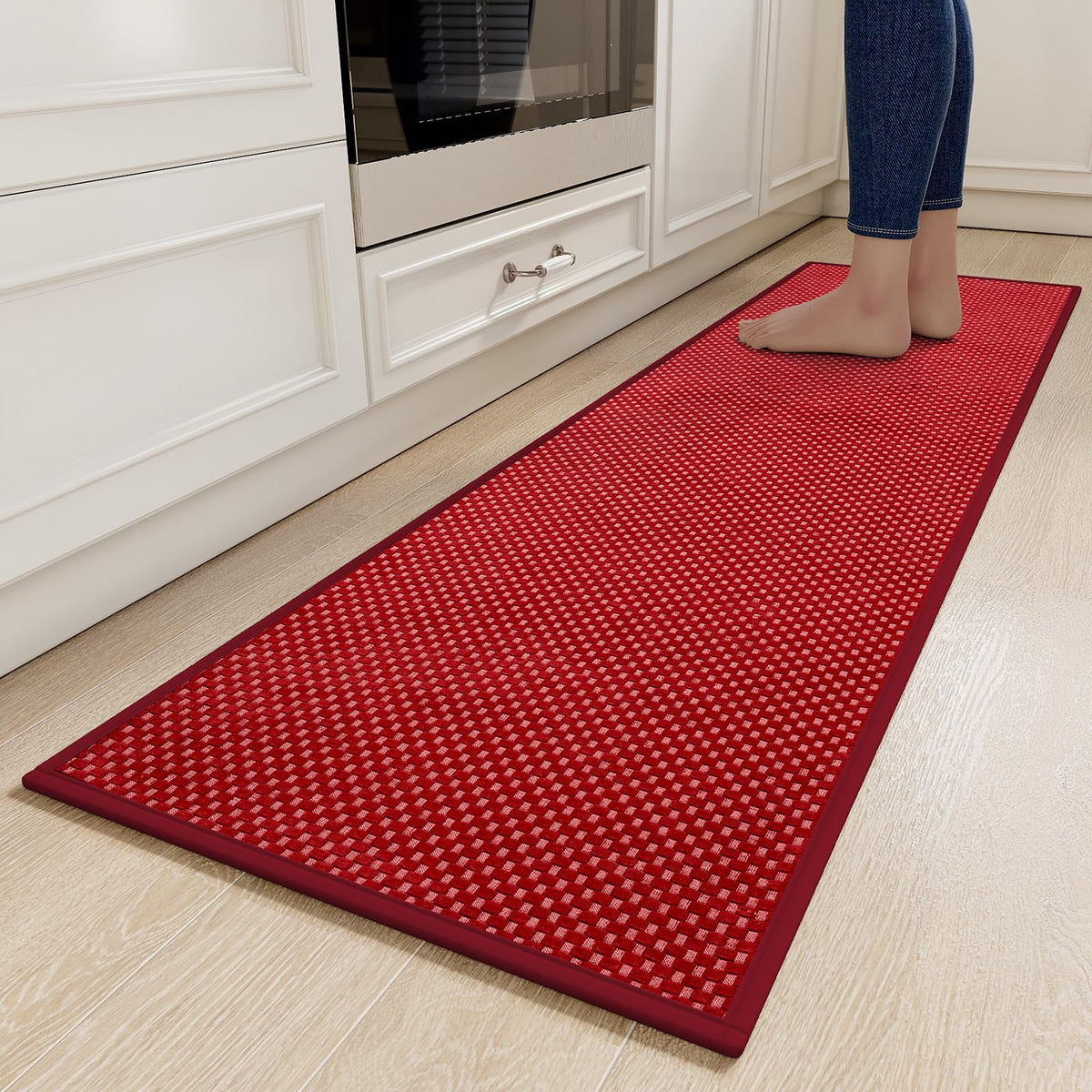 YDKGL Kitchen Rugs Kitchen Mats for Floor Non Slip Washable Brown 17"x30"