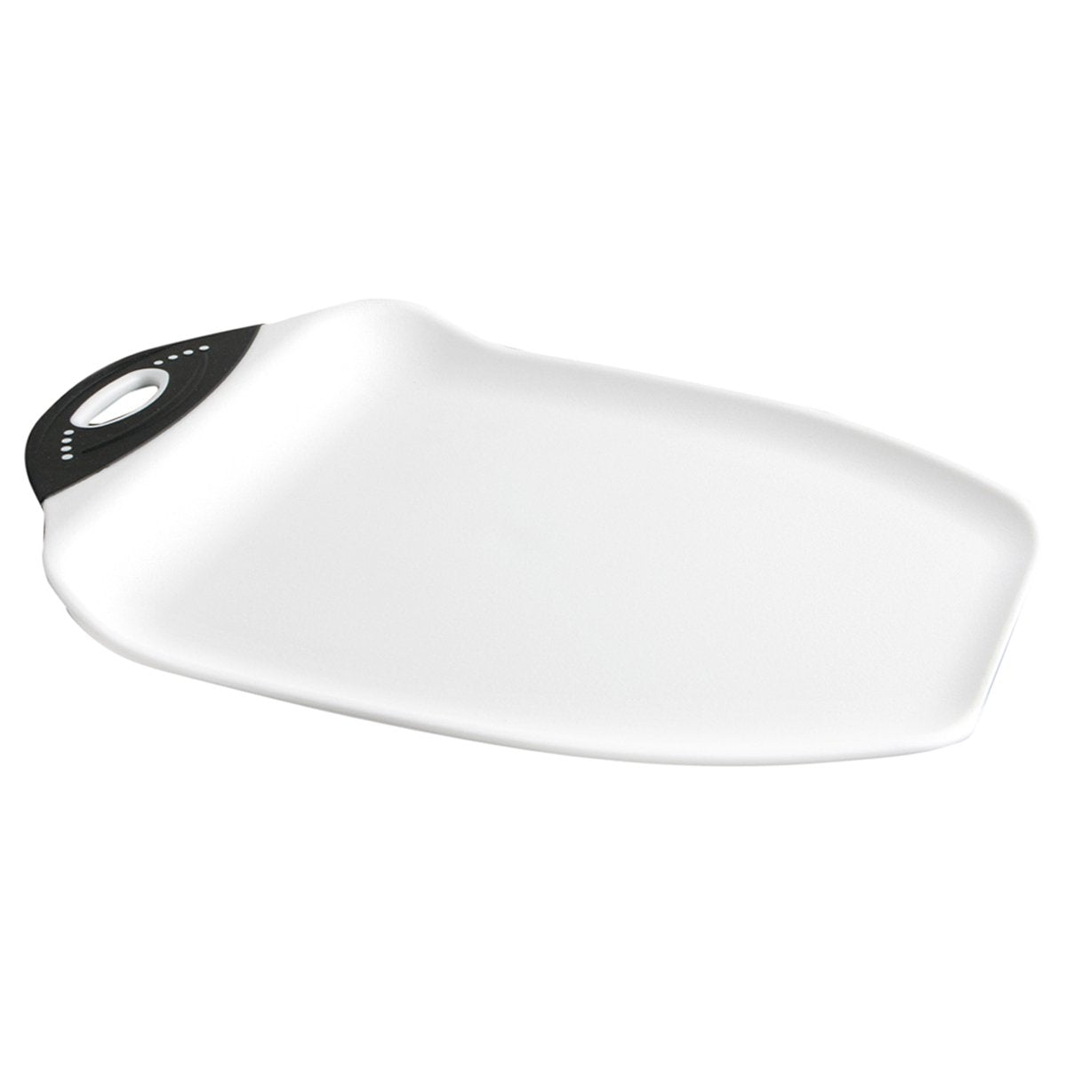 Dexas Chop & Scoop Cutting Board, 9.5 x 13 Inch, Solid Green, BPA-Free Dishwasher Safe Kitchen Prep Board with Handle
