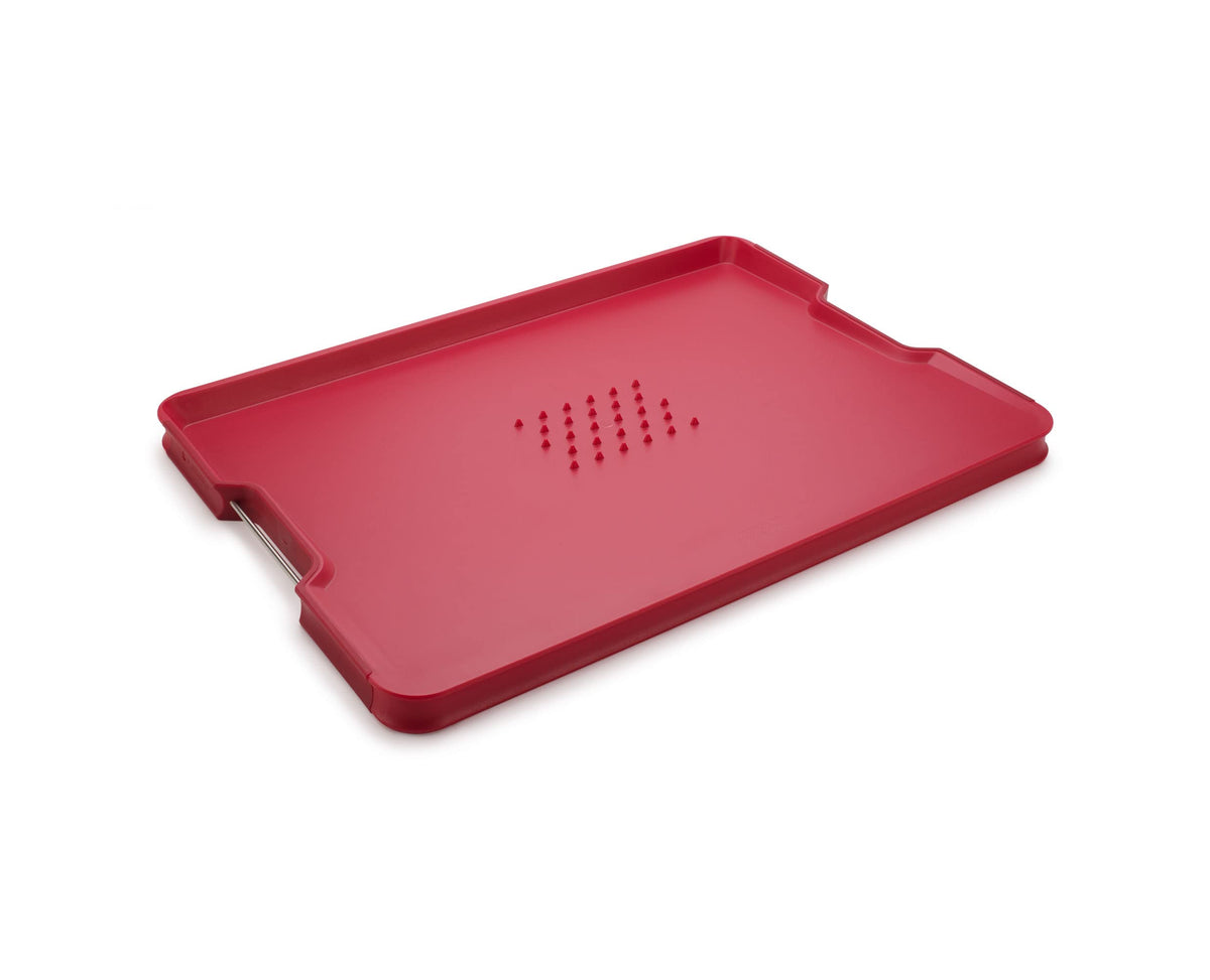 Joseph Joseph Cut&Carve Plus - Non-Slip, Multi-Function, Double-Sided Cutting Board for Food Preparation and Carving- Dishwasher Safe, Extra Large, Black