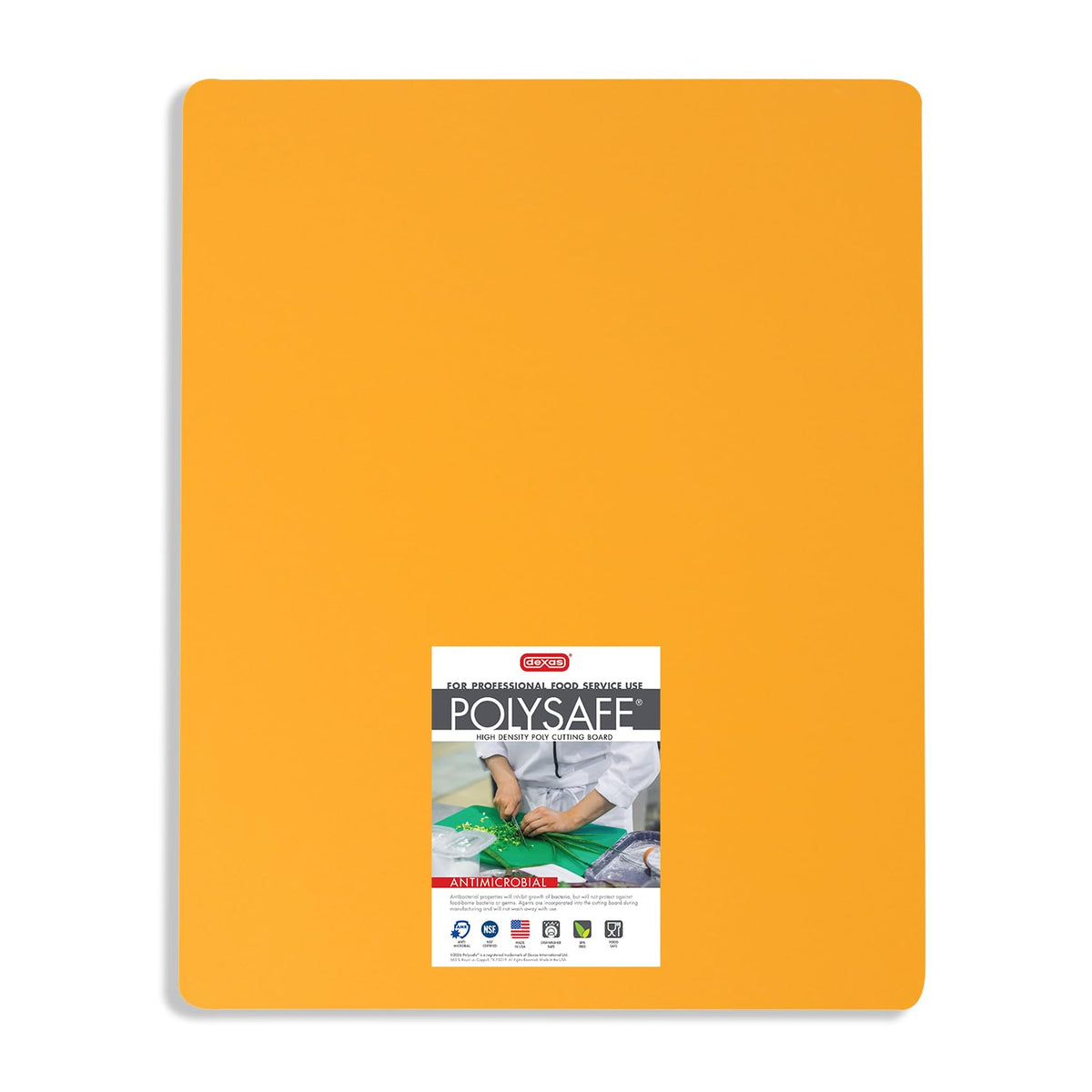 Dexas NSF Certified Polysafe Cutting Board with Handle, 11 x 14.5 Inches, Reversible Kitchen Cutting Board, Blue