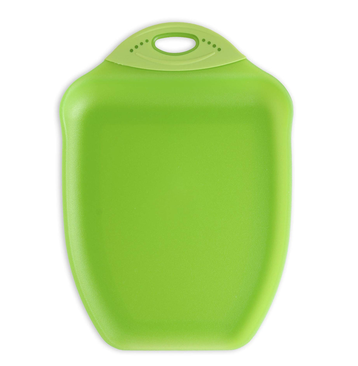 Dexas Chop & Scoop Cutting Board, 9.5 x 13 Inch, Solid Green, BPA-Free Dishwasher Safe Kitchen Prep Board with Handle