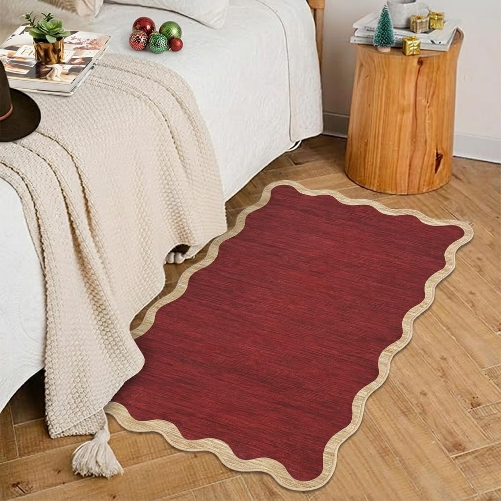 GarveeHome Scalloped Washable Runner Rug 2x6 Non Slip Kitchen Rugs