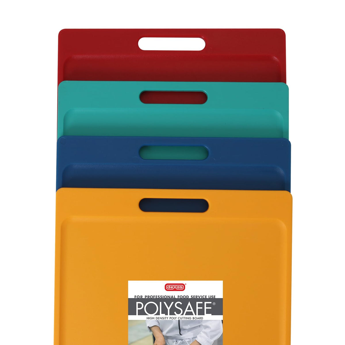 Dexas NSF Certified Polysafe Cutting Board with Handle, 11 x 14.5 Inches, Reversible Kitchen Cutting Board, Blue