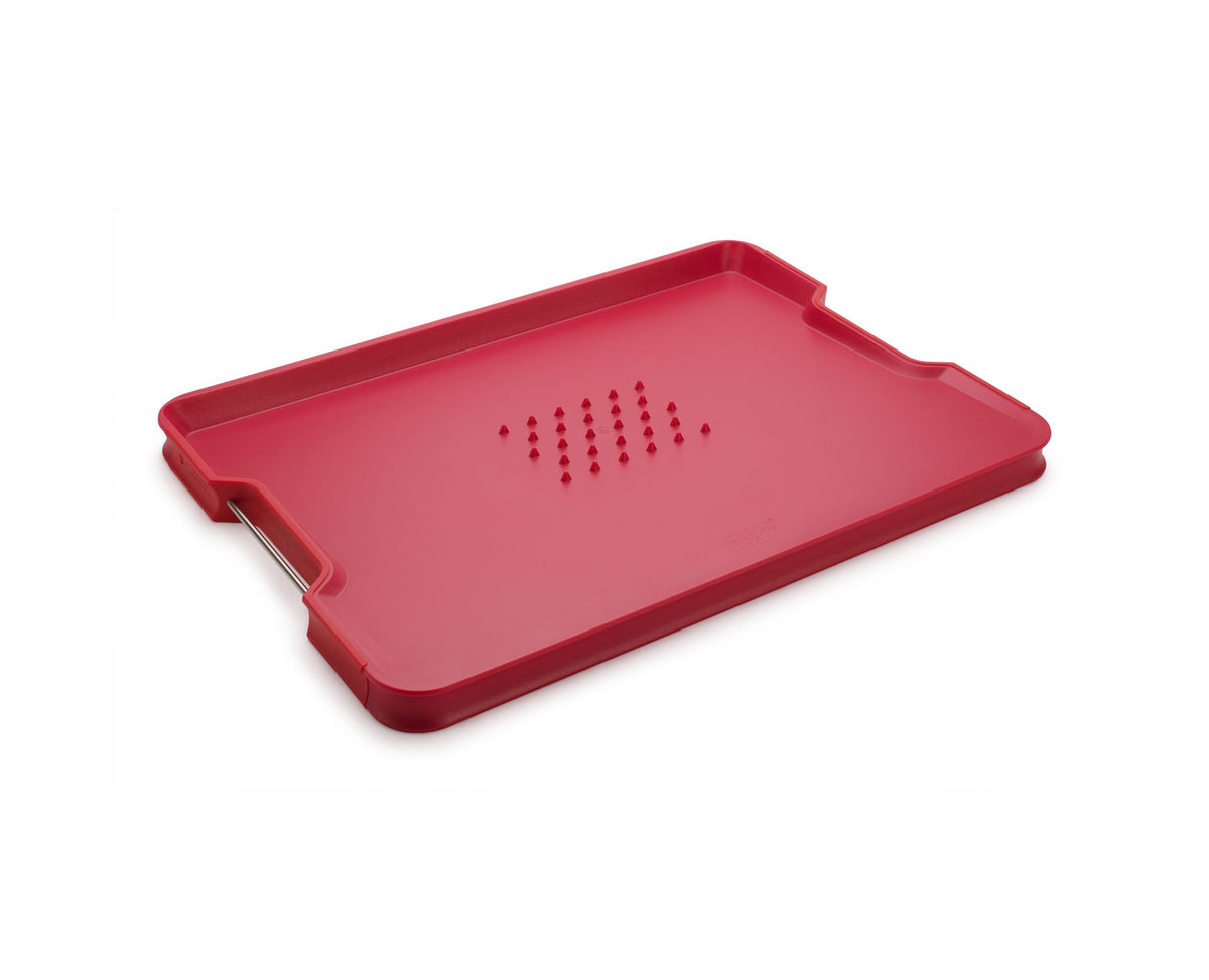 Joseph Joseph Cut&Carve Plus - Non-Slip, Multi-Function, Double-Sided Cutting Board for Food Preparation and Carving- Dishwasher Safe, Extra Large, Black