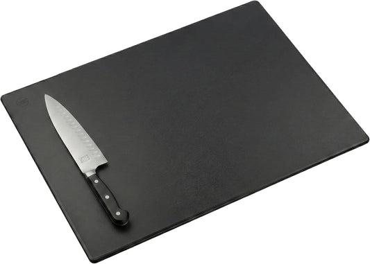Thirteen Chefs 18x12 Black Cutting Board for Kitchen, 1/2" Thick Plastic