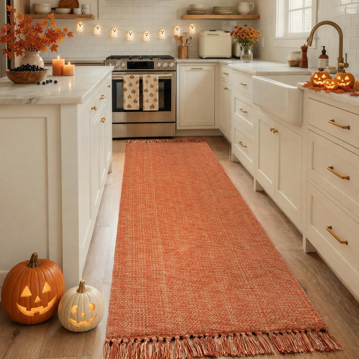 Collive Bathroom Runner Rug, 2' x 5' Modern Farmhouse Kitchen Rugs