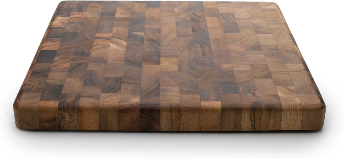 Ironwood Acacia Wood Charleston 14" Square End Grain Chopping & Prep Board