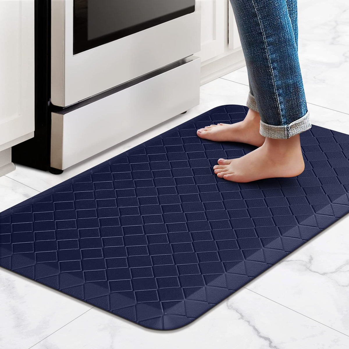 HappyTrends Kitchen Mats for Floor Cushioned Anti-Fatigue Kitchen Rugs