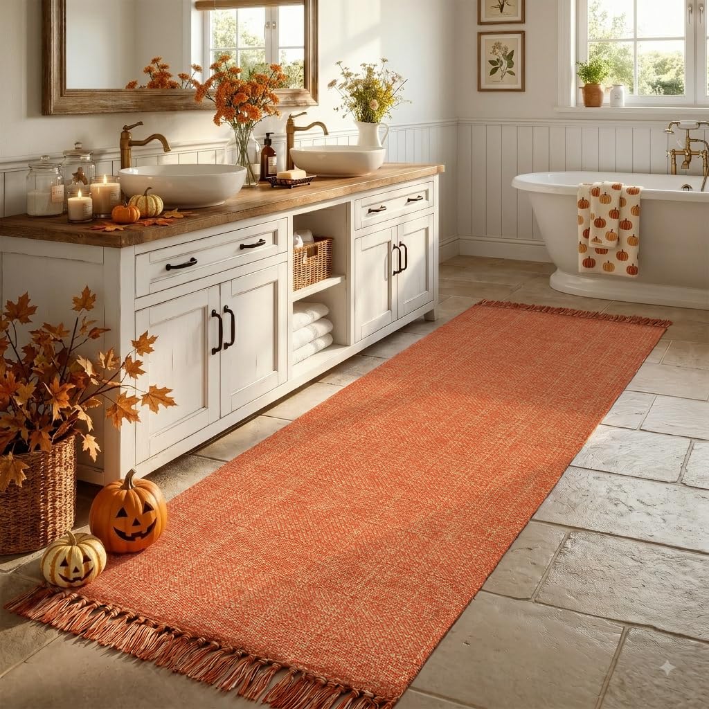Collive Bathroom Runner Rug, 2' x 5' Modern Farmhouse Kitchen Rugs