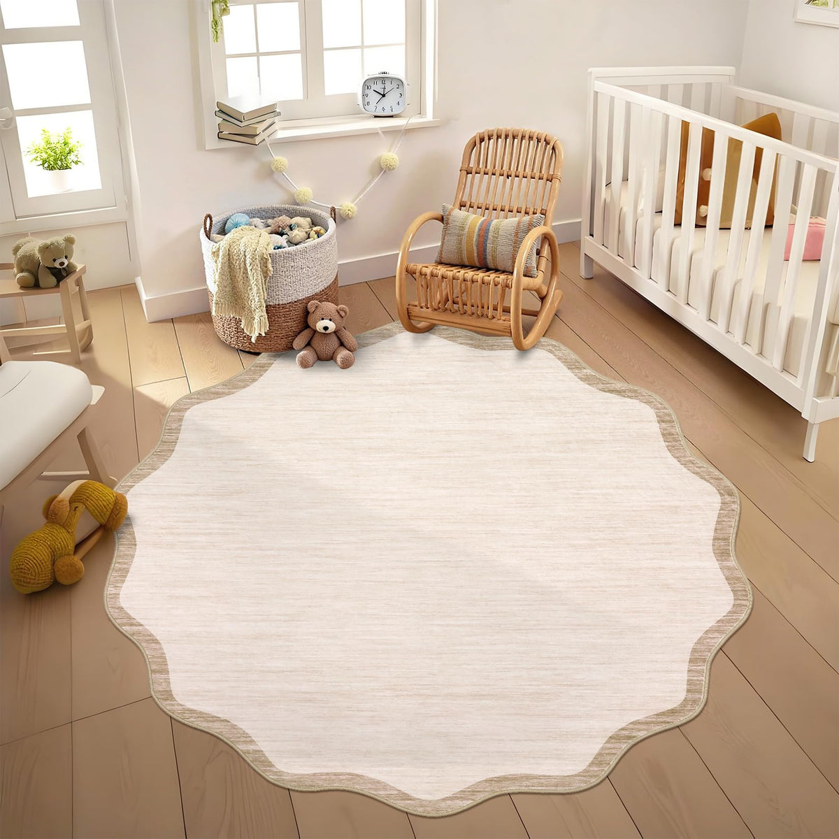 GarveeHome Scalloped Washable Runner Rug 2x6 Non Slip Kitchen Rugs
