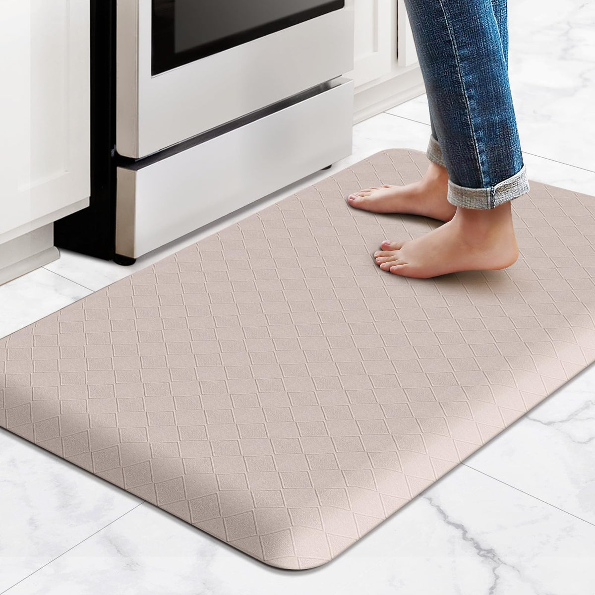 HappyTrends Kitchen Mats for Floor Cushioned Anti-Fatigue Kitchen Rugs