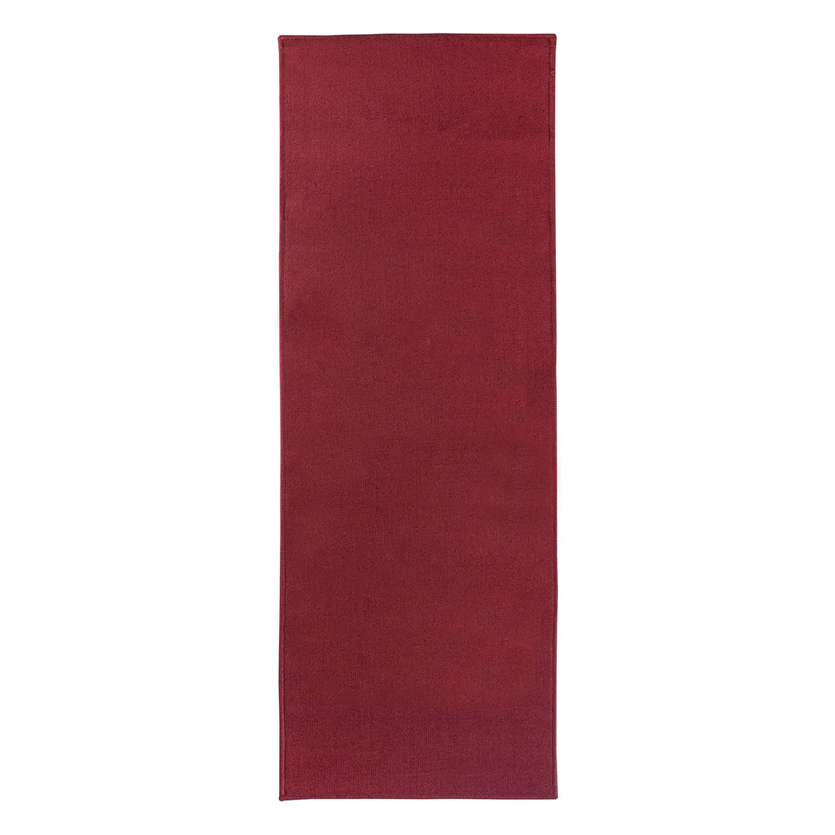 Ritz Solid Accent Rug: 18" x 30" Stain Resistant Kitchen or Living Room Floor Mat, Latex Backing, Machine Washable, Red