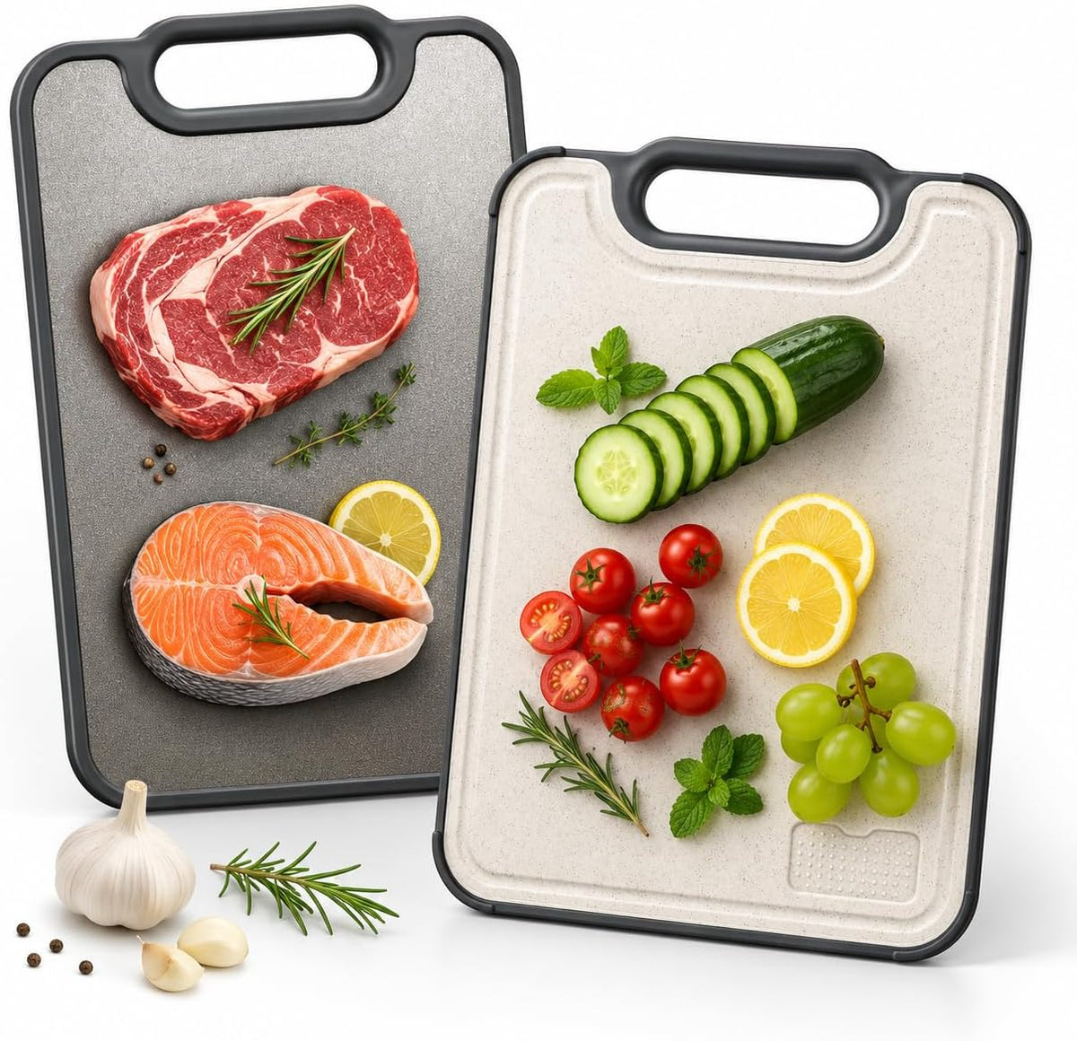 Titanium & PP Cutting Board, Double-Sided, 15.4"x10.4"