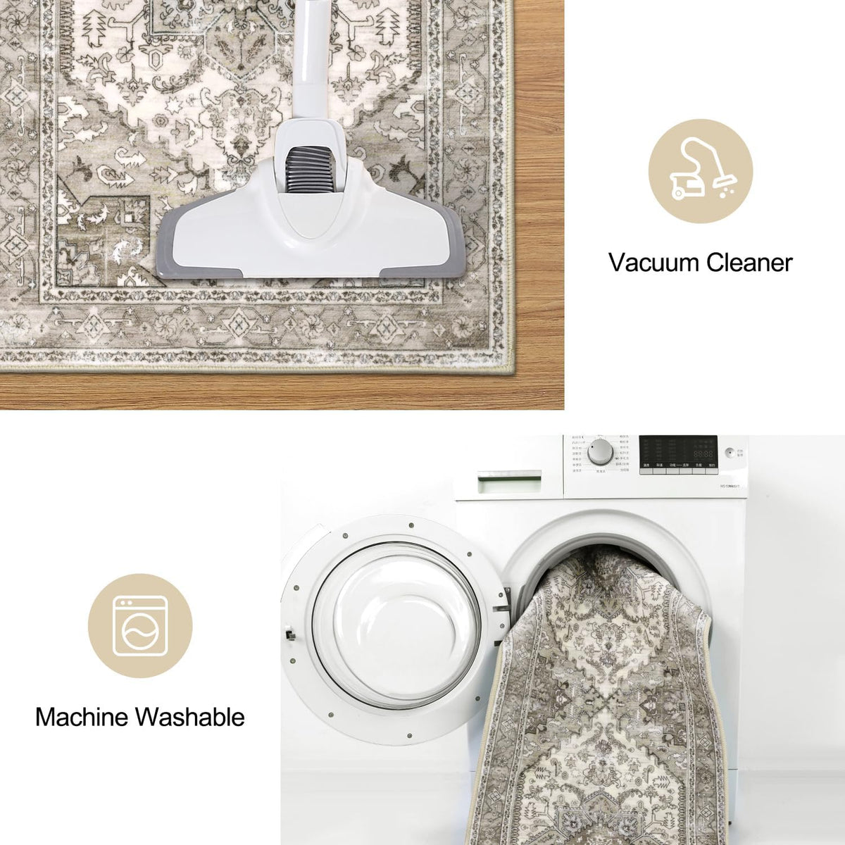 Yamaziot Washable Kitchen Runner Rugs Set of 3 with Non Slip Rubber Backing