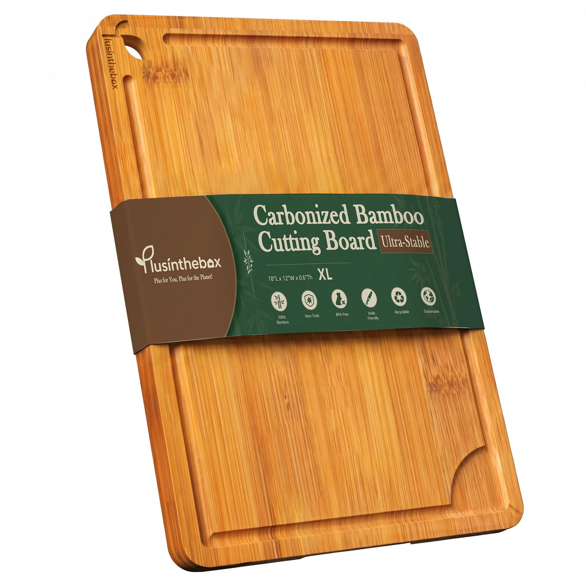 Cutting Board Set with Holder Bamboo Cutting Boards for Kitchen Set Of 3