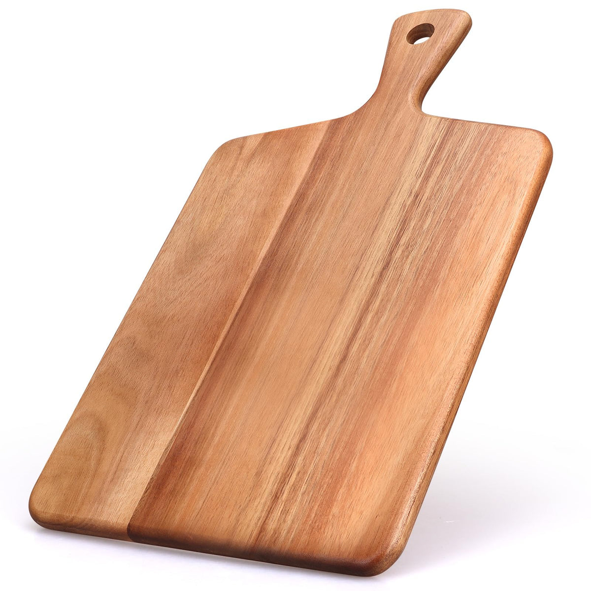 Large Acacia Wood Cutting Board with Handle Wooden Charcuterie Board