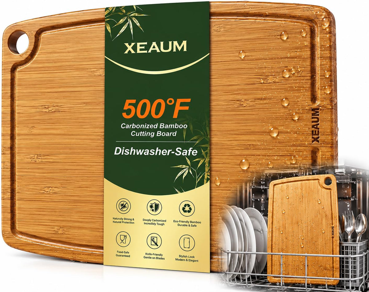 Bamboo Cutting Board 3-Piece Wooden Chopping Mats for kitchen