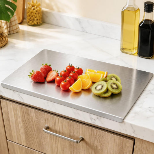 304 Stainless Steel Cutting Board with Lip (15.7''L x 11.8''W)
