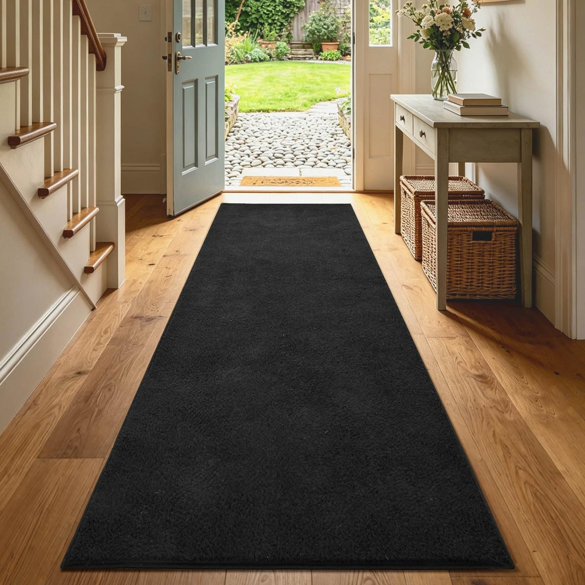 2x6 Grey Runner Rug Washable Non-Slip Soft for Kitchen Hallway Bathroom