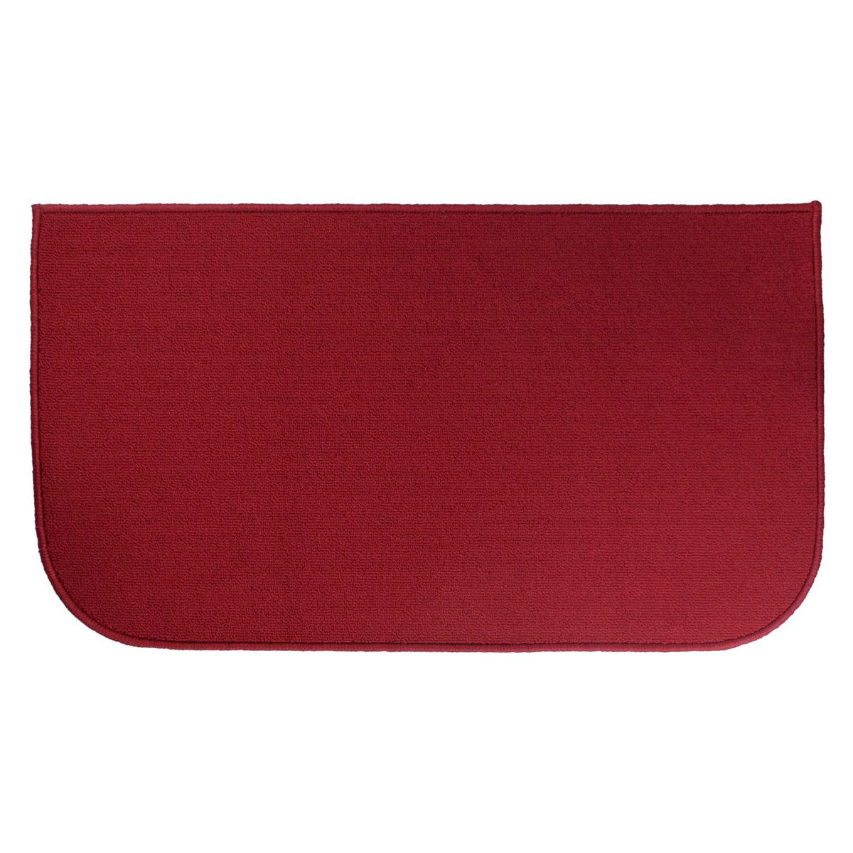 Ritz Solid Accent Rug: 18" x 30" Stain Resistant Kitchen or Living Room Floor Mat, Latex Backing, Machine Washable, Red
