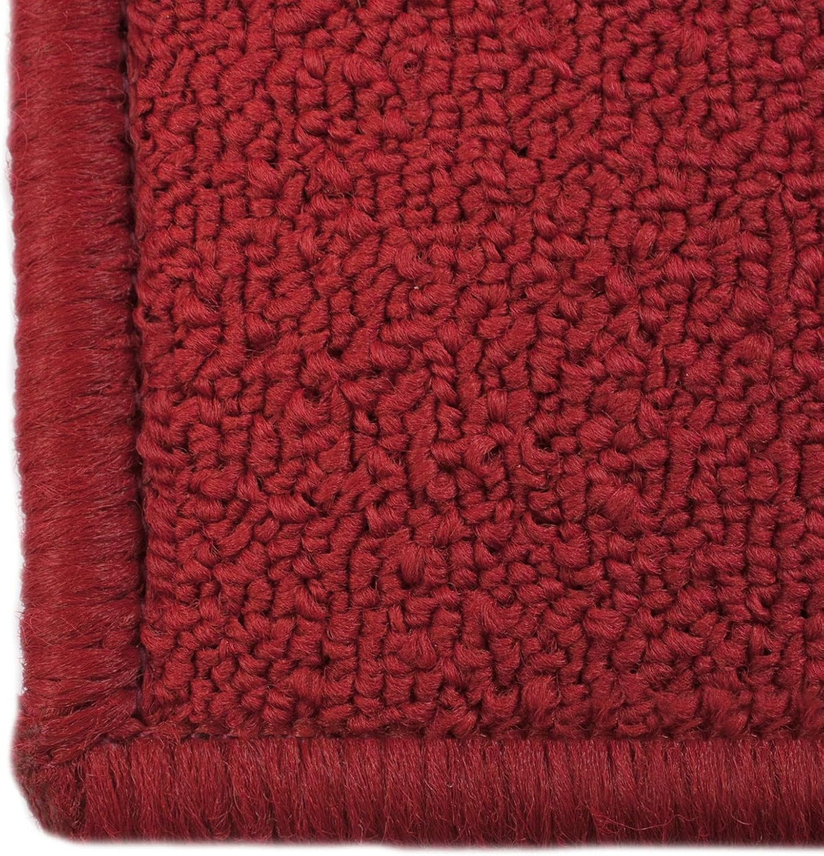 Ritz Solid Accent Rug: 18" x 30" Stain Resistant Kitchen or Living Room Floor Mat, Latex Backing, Machine Washable, Red