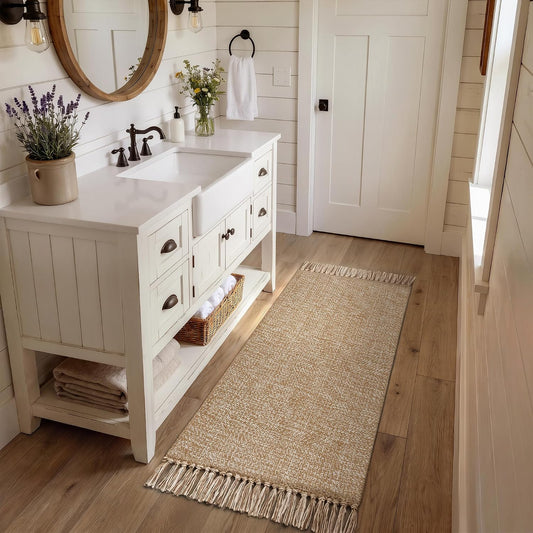 Collive Bathroom Runner Rug, 2' x 5' Modern Farmhouse Kitchen Rugs