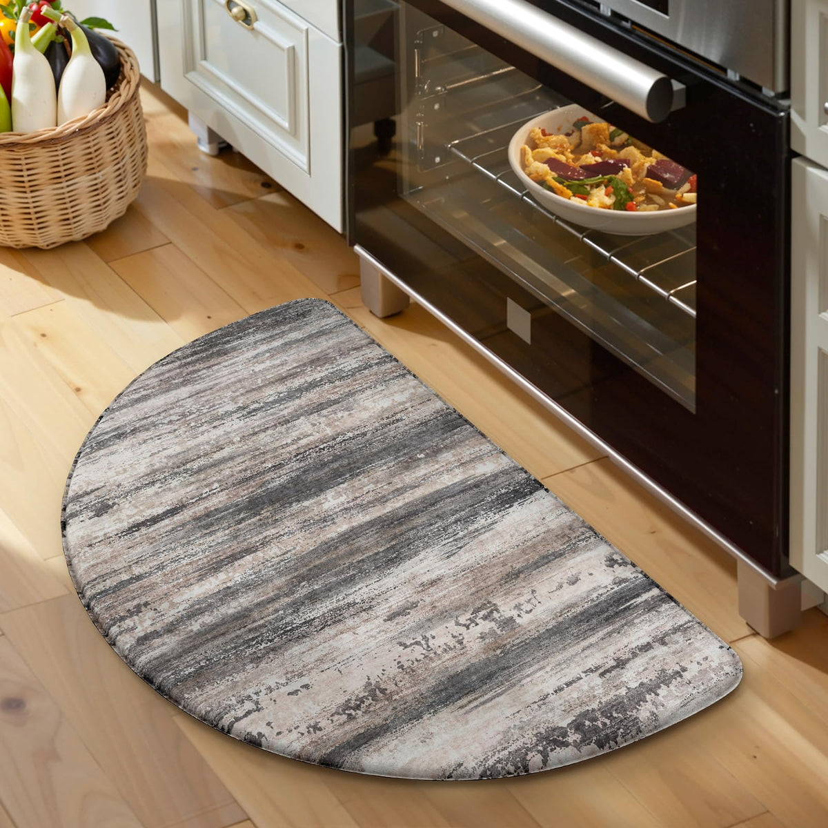 KIMODE Anti Fatigue Kitchen Mats for Floor 2 Piece, Abstract Kitchen Rugs