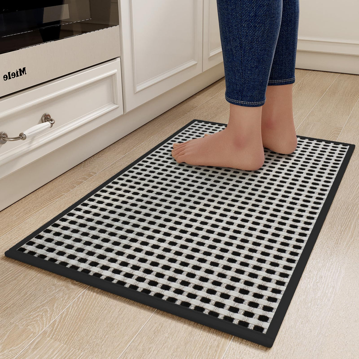 YDKGL Kitchen Rugs Kitchen Mats for Floor Non Slip Washable Brown 17"x30"