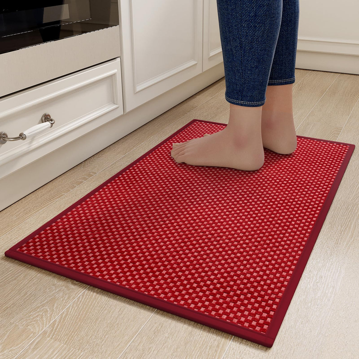 YDKGL Kitchen Rugs Kitchen Mats for Floor Non Slip Washable Brown 17"x30"