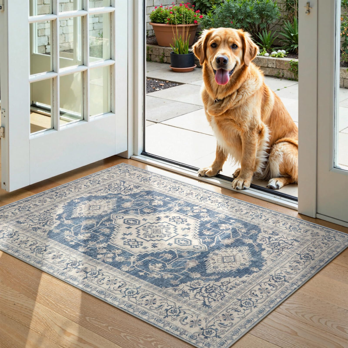 Lahome Oriental Kitchen Runner Rug Non Slip, 2x8 Runners for Hallways