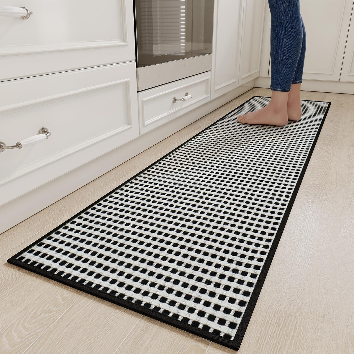 YDKGL Kitchen Rugs Kitchen Mats for Floor Non Slip Washable Brown 17"x30"