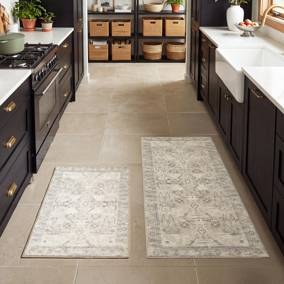 GRANNY SAYS Boho Kitchen Rug Set of 3, Anti Fatigue Kitchen Mats Non Slip