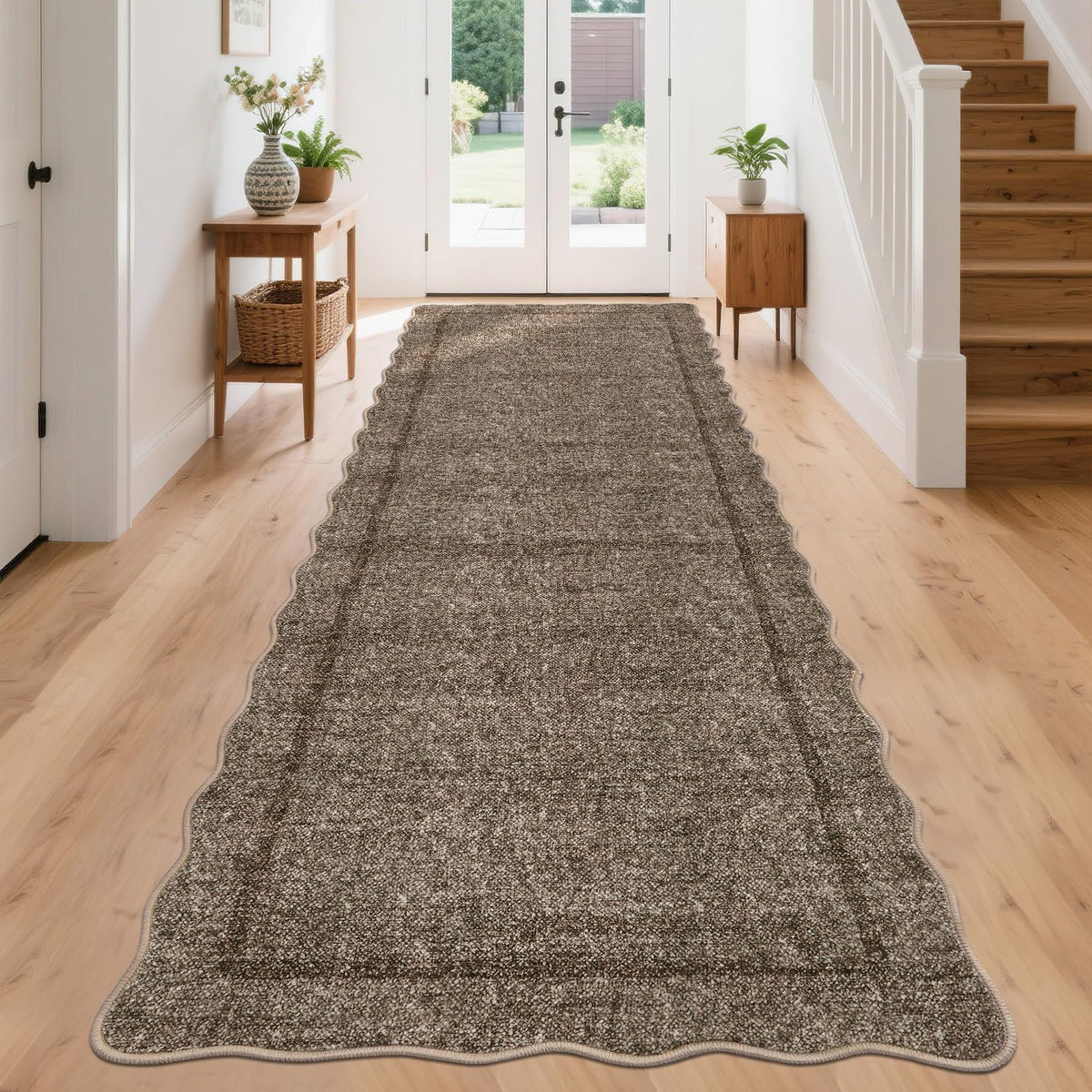 GarveeHome Scalloped Washable Runner Rug 2x6 Non Slip Kitchen Rugs