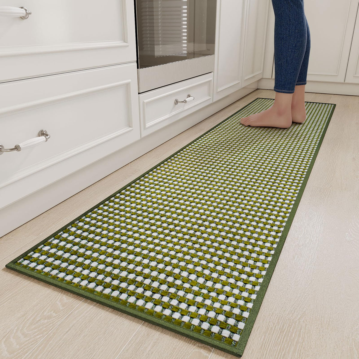 YDKGL Kitchen Rugs Kitchen Mats for Floor Non Slip Washable Brown 17"x30"