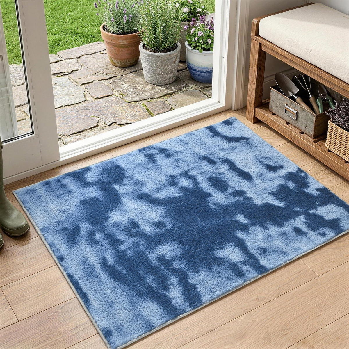 2x6 Grey Runner Rug Washable Non-Slip Soft for Kitchen Hallway Bathroom