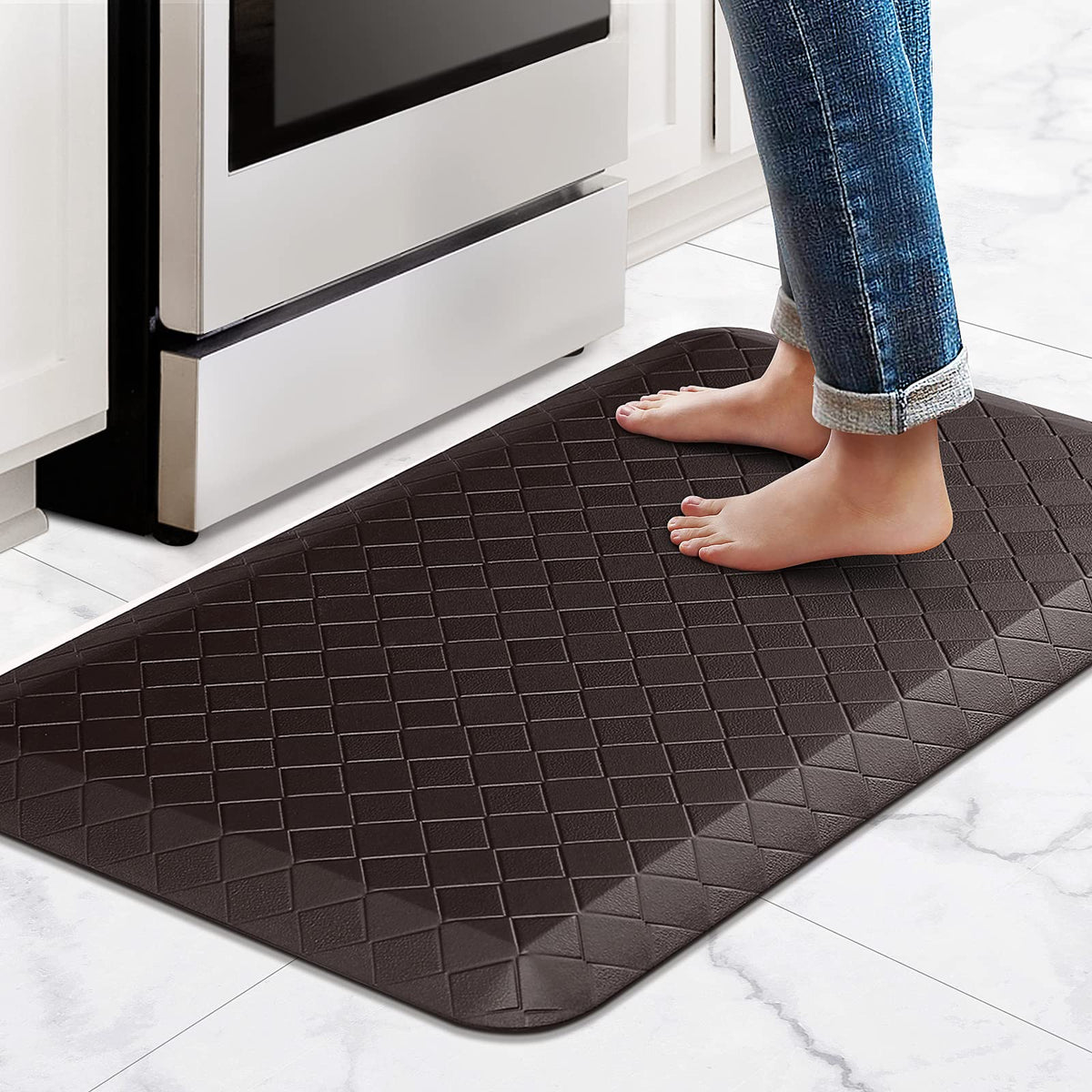 HappyTrends Kitchen Mats for Floor Cushioned Anti-Fatigue Kitchen Rugs