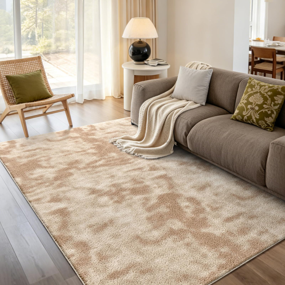 2x6 Grey Runner Rug Washable Non-Slip Soft for Kitchen Hallway Bathroom