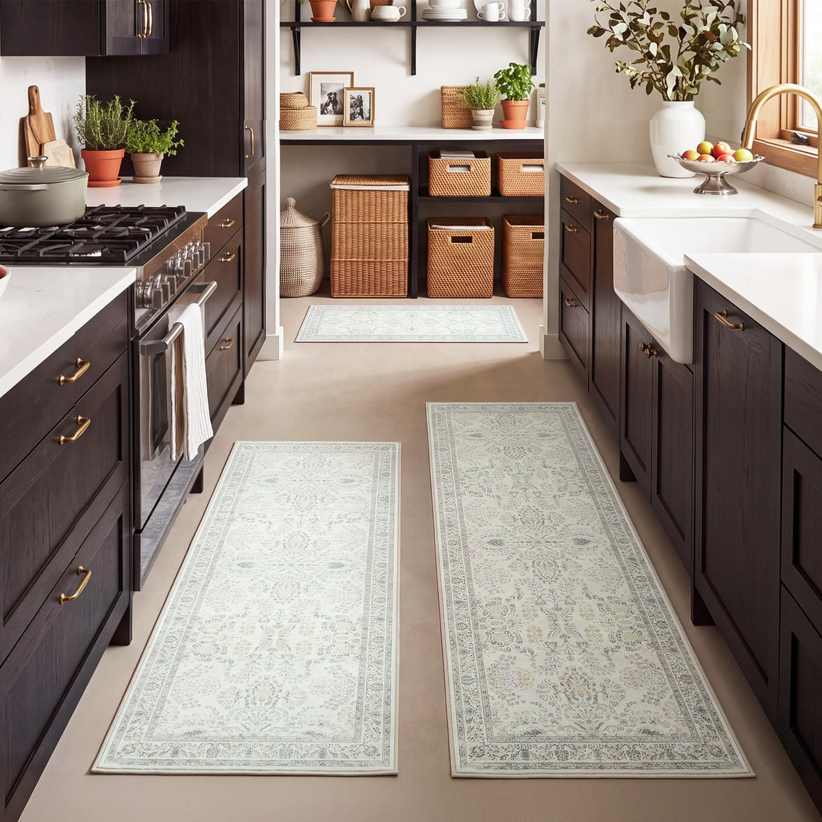 GRANNY SAYS Boho Kitchen Rug Set of 3, Anti Fatigue Kitchen Mats Non Slip
