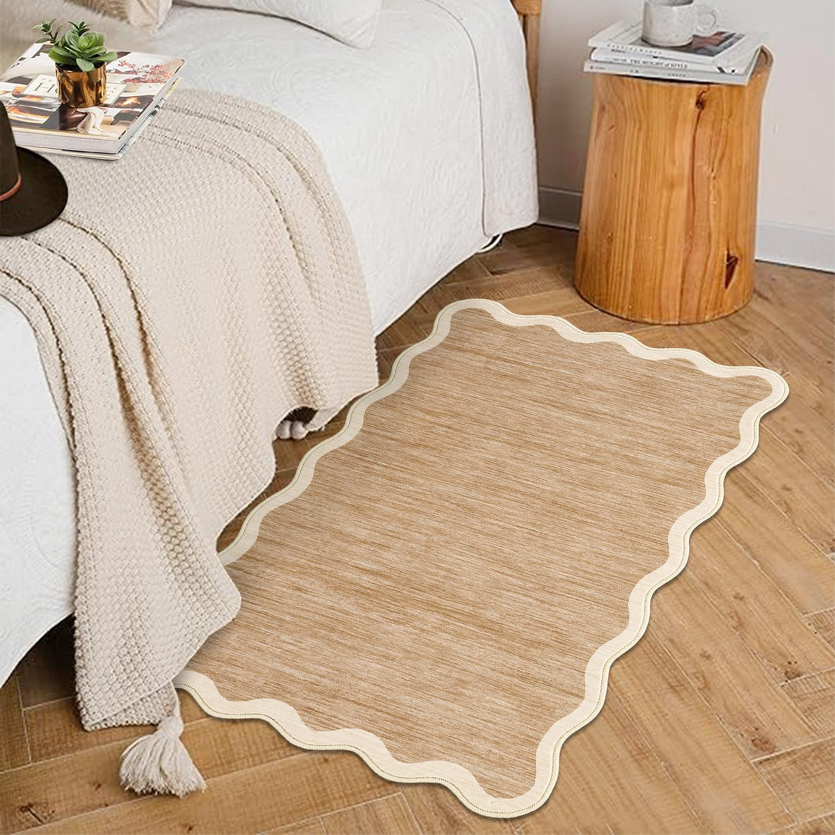 GarveeHome Scalloped Washable Runner Rug 2x6 Non Slip Kitchen Rugs
