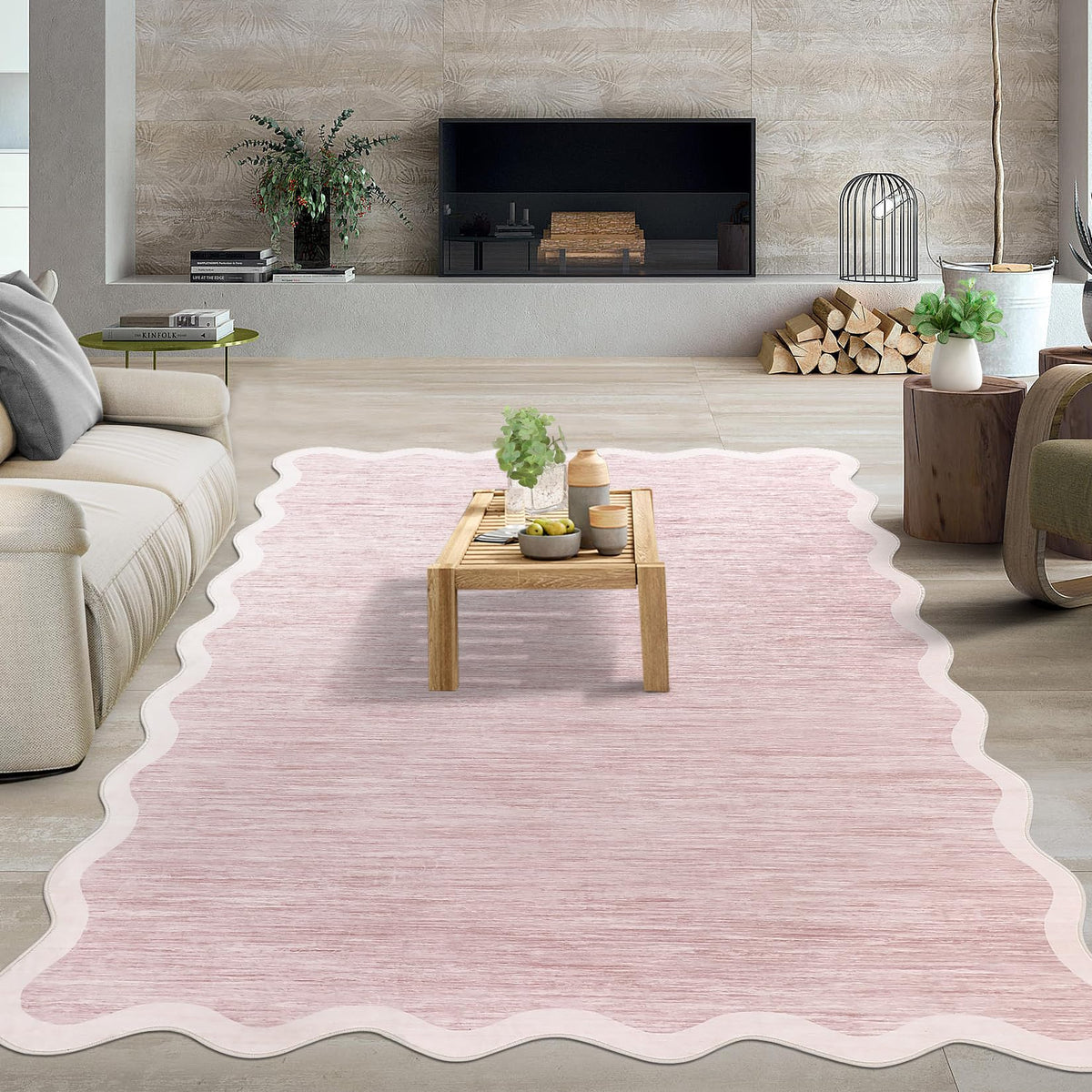 GarveeHome Scalloped Washable Runner Rug 2x6 Non Slip Kitchen Rugs