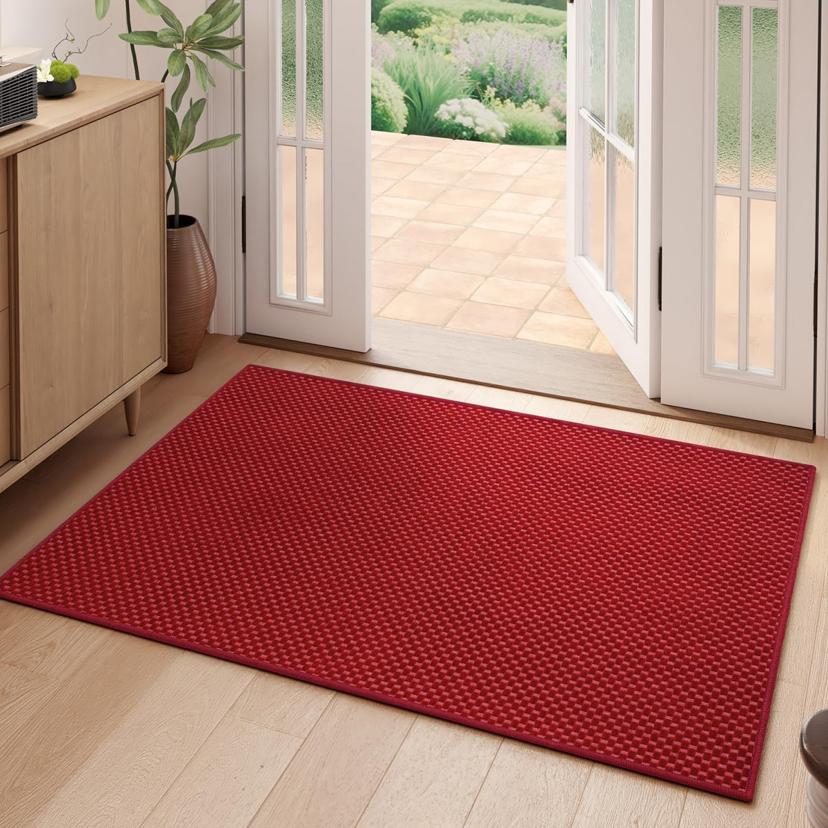 YDKGL 2x6 ft Low Pile Kitchen Runner Mat, Non Slip Washable, Brown