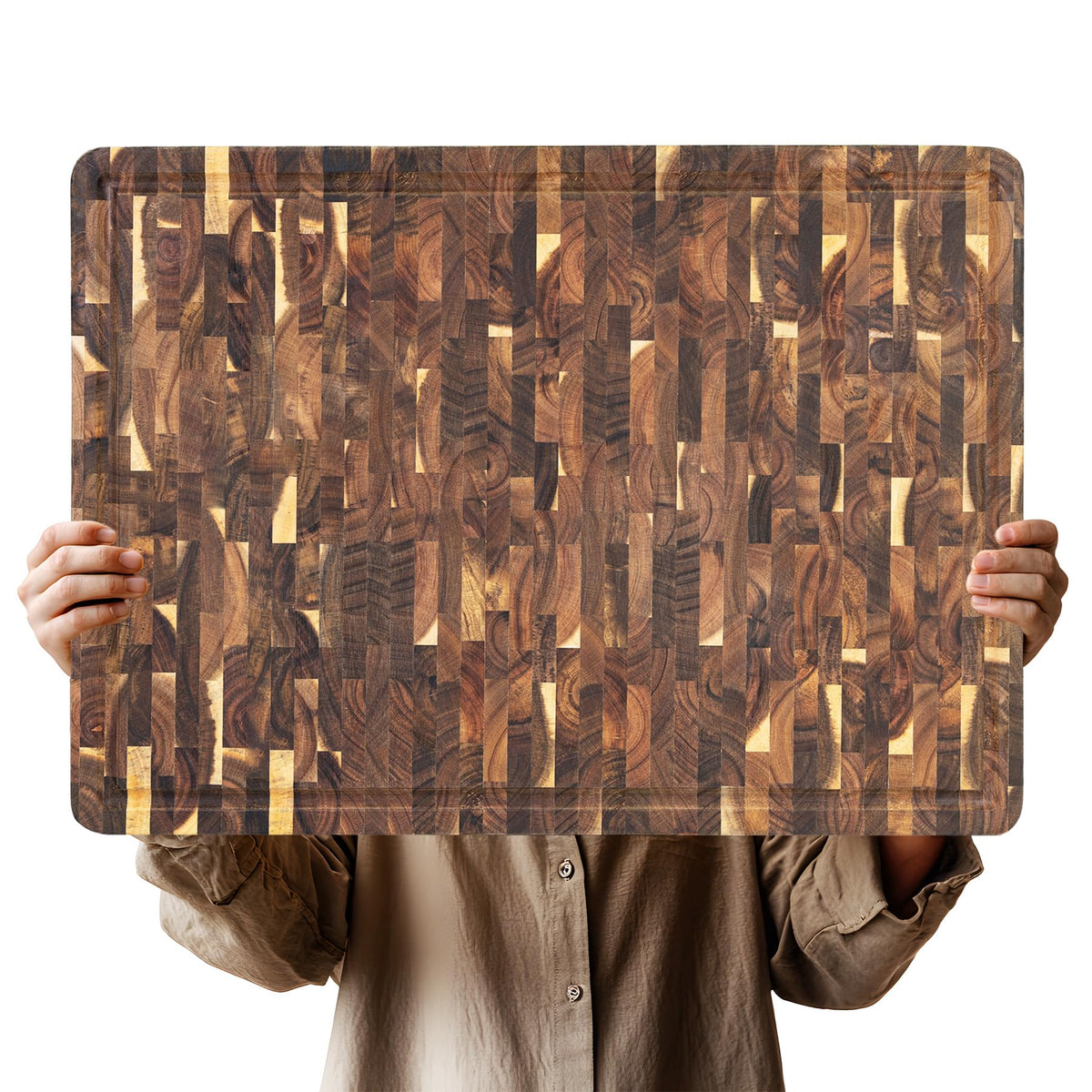 Utoplike Bamboo Cutting Board 20 x 20 inch, Large Wood Chopping Boards