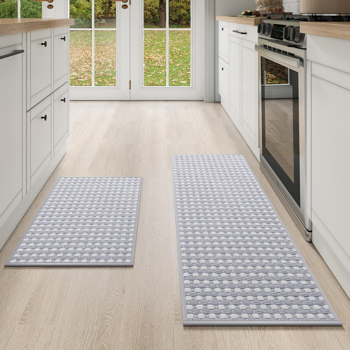 YDKGL Kitchen Rugs Kitchen Mats for Floor Non Slip Washable Brown 17"x30"