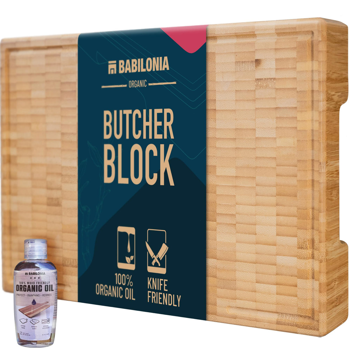 American Walnut Wood Cutting Board, End Grain Butcher Block for Kitchen