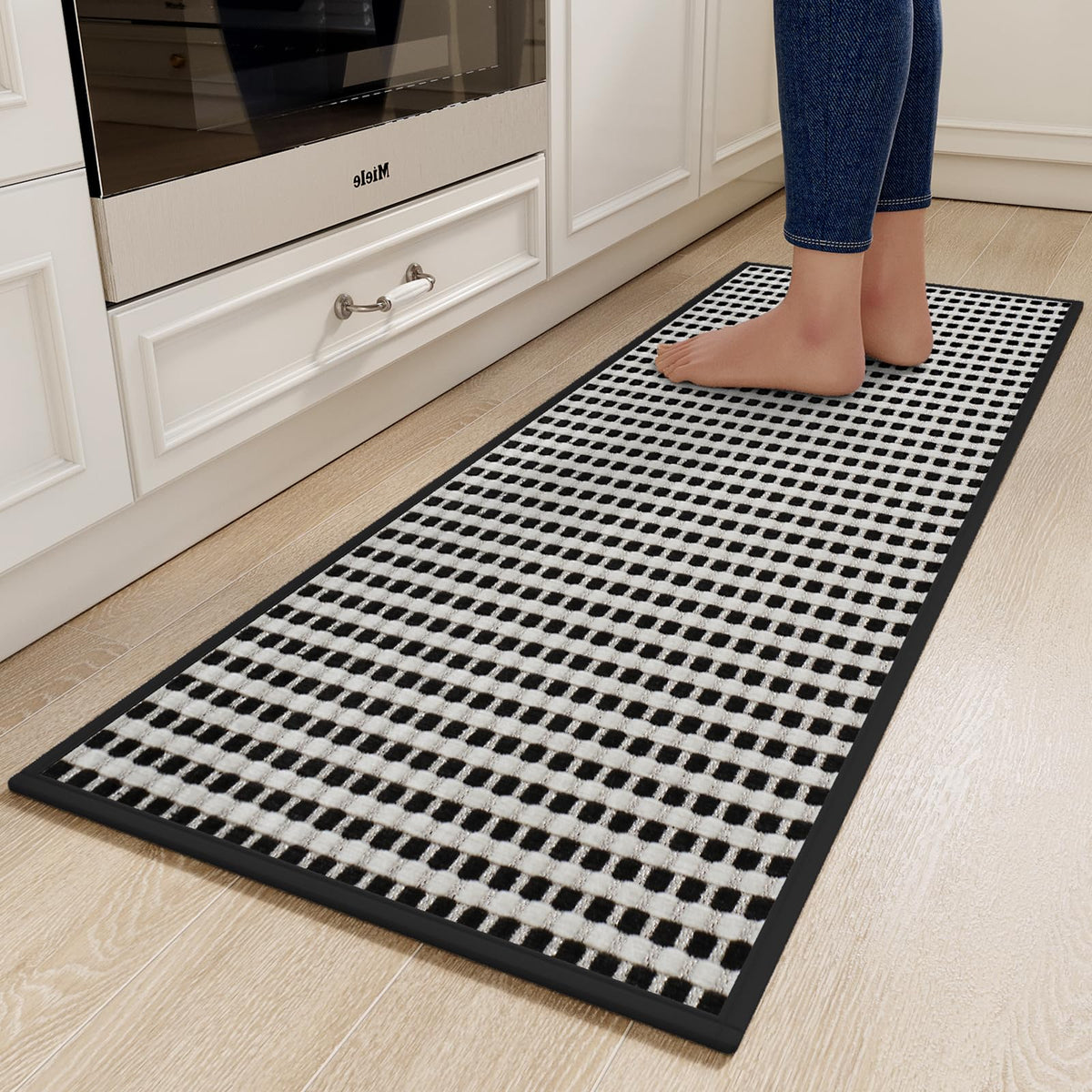 YDKGL Kitchen Rugs Kitchen Mats for Floor Non Slip Washable Brown 17"x30"