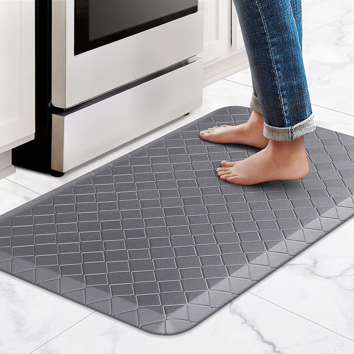 HappyTrends Kitchen Mats for Floor Cushioned Anti-Fatigue Kitchen Rugs