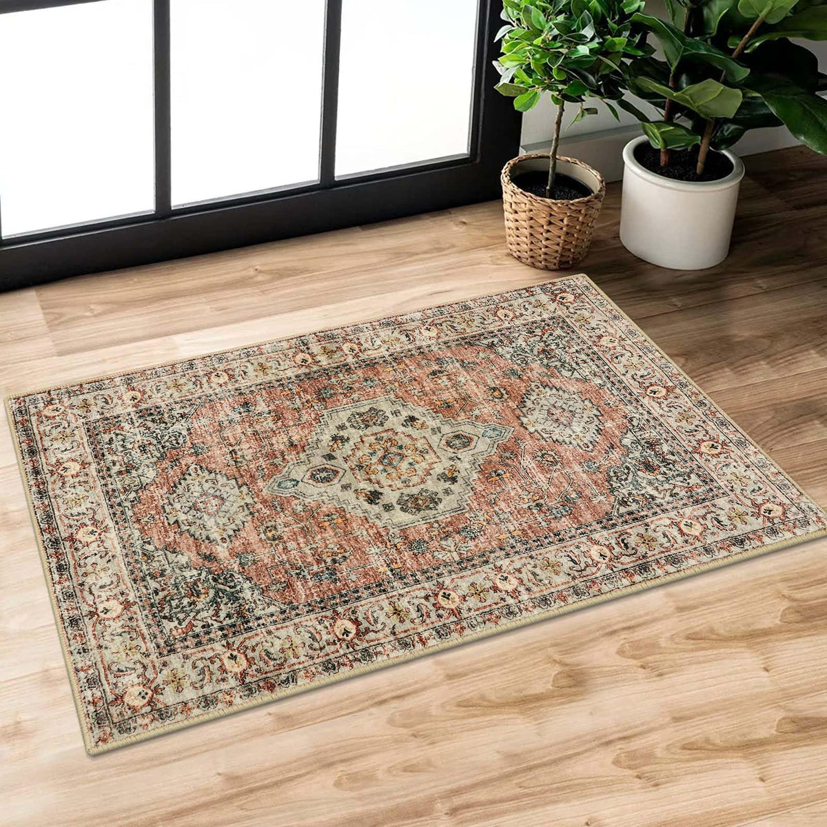 Lahome Oriental Kitchen Runner Rug Non Slip, 2x8 Runners for Hallways