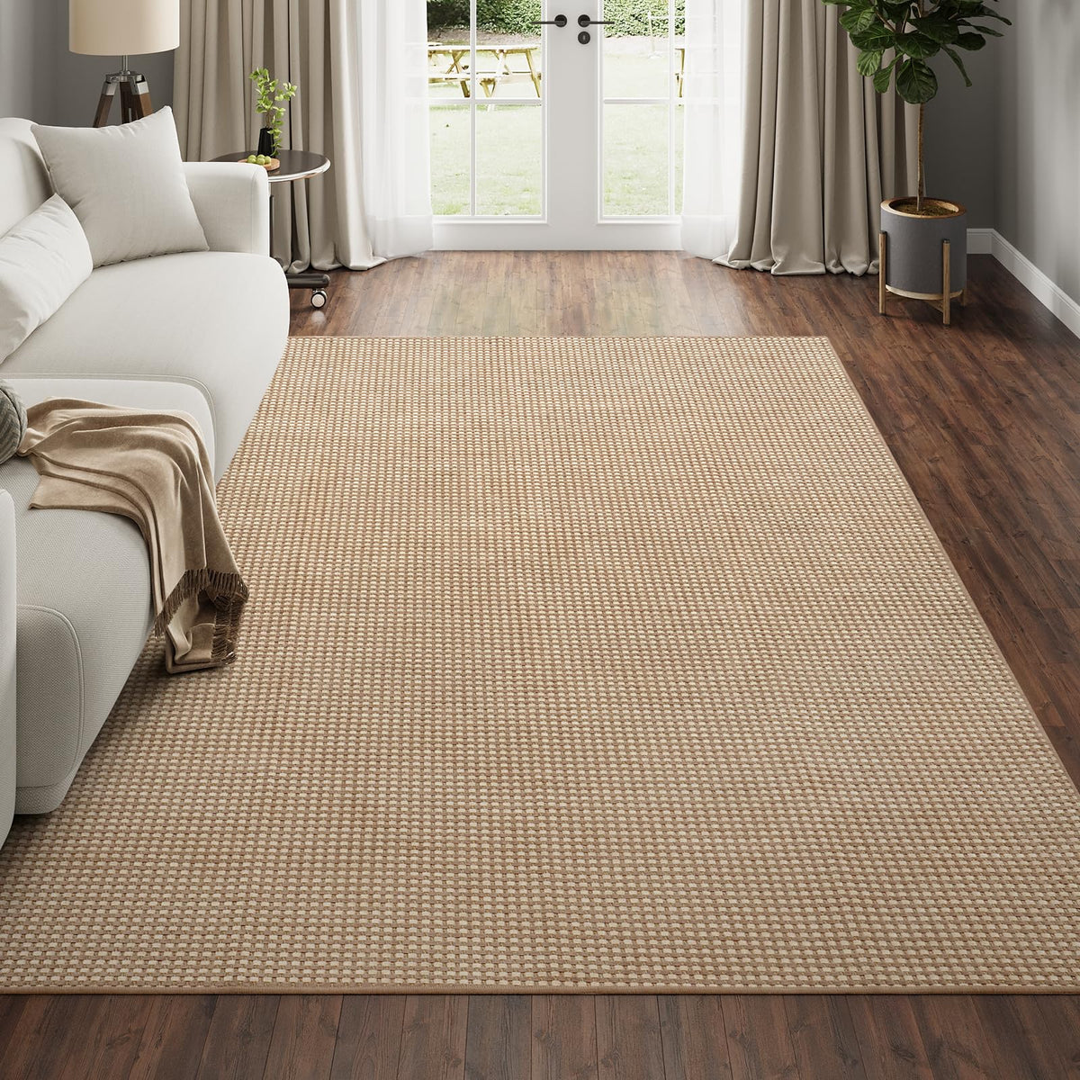 YDKGL 2x6 ft Low Pile Kitchen Runner Mat, Non Slip Washable, Brown